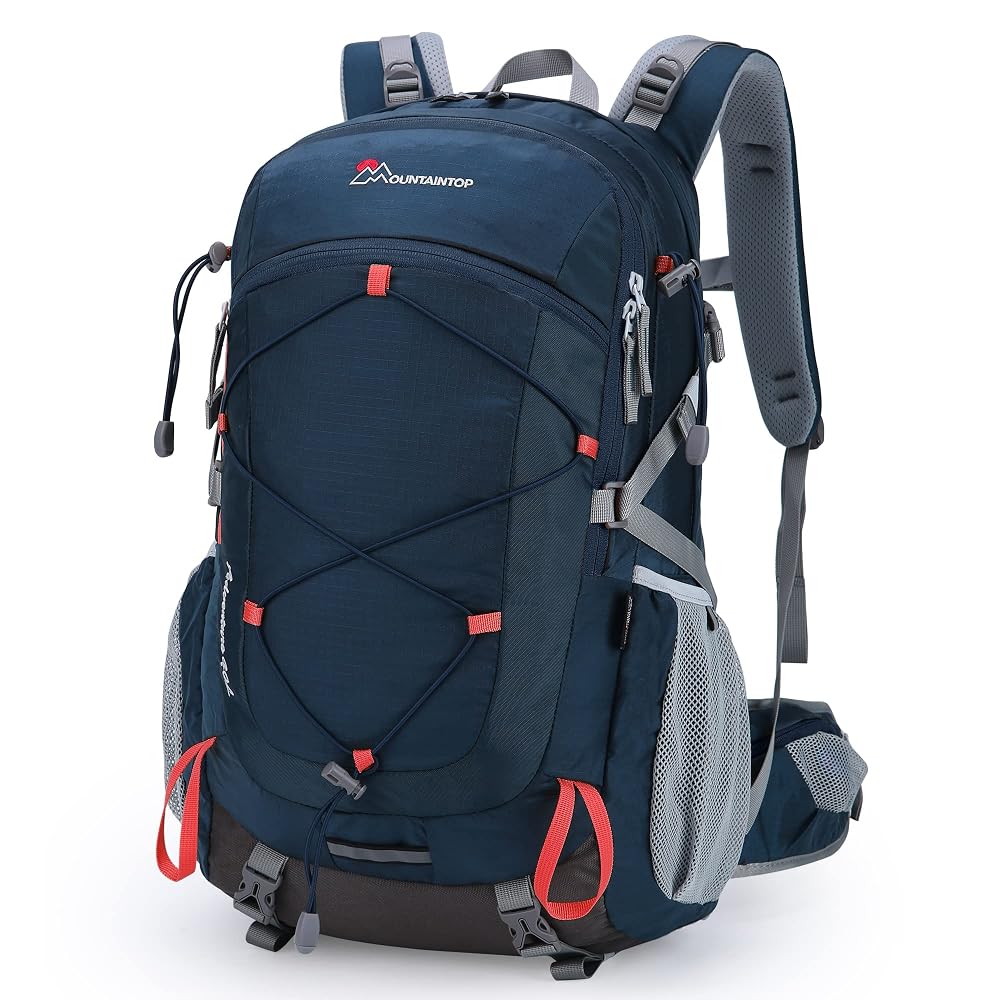 Mountaintop Hiking Backpack, 40L/25L Capacity, Large Capacity, Camping Backpack with Rain Cover,