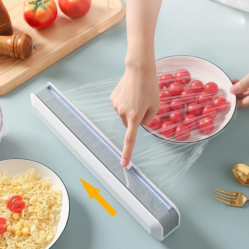 Диспенсер для пищевой пластиковой пленки Диспенсер для пищевой пленки Резак Диспенсер для сарановой пленки Алюминиевая фольга Пергаментная бумага Инжектор Кухонный инструмент