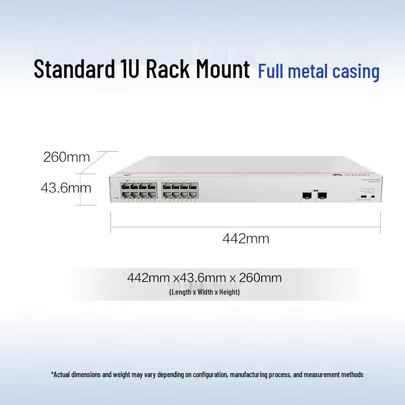 Huawei Kunling S110-16P2SR 16-Port Gigabit Unmanaged Switch with 2 Fiber Ports