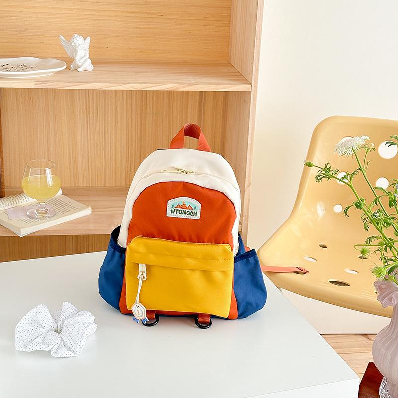 Color Matching Children'S Backpack Cute Kindergarten School Bag Boys And Girls Leisure Lightweight Travel Backpack