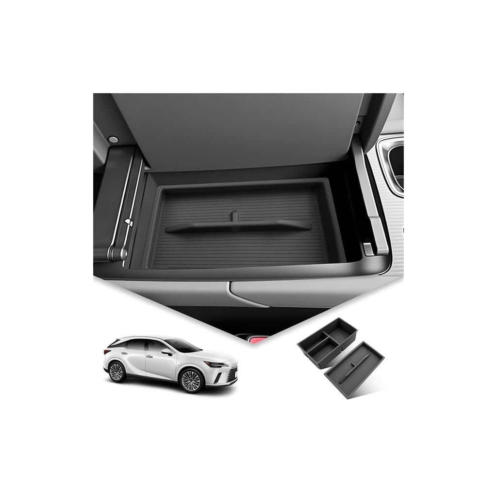 BIBIBO Console Box for Lexus RX Generation Large Storage Easy No Silicone Armrest Lexus RX Custom Small Item Storage (5th Hybrid), Capacity, 2-Tier