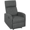 Recliner Chair, Adjustable Reclining Chair with Adjustable Leg Support, Modern Living Room Chair with Fabric Cover, Grey