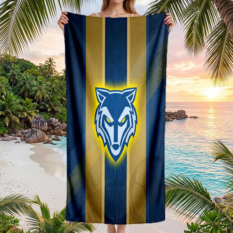 Warrington Wolves Fashion Beach Towel Portable Soft Quick Dry Towel For Swimming Camping Holiday Use