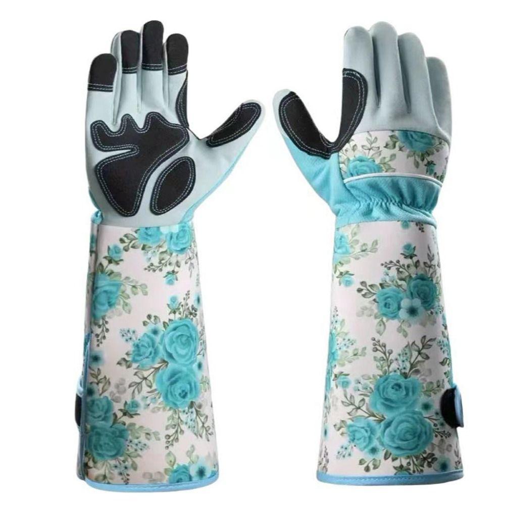 1 Pair Anti-Puncture Long Gardening Gloves Long Elbow Design Work Safety Glove Harvesting Peppers