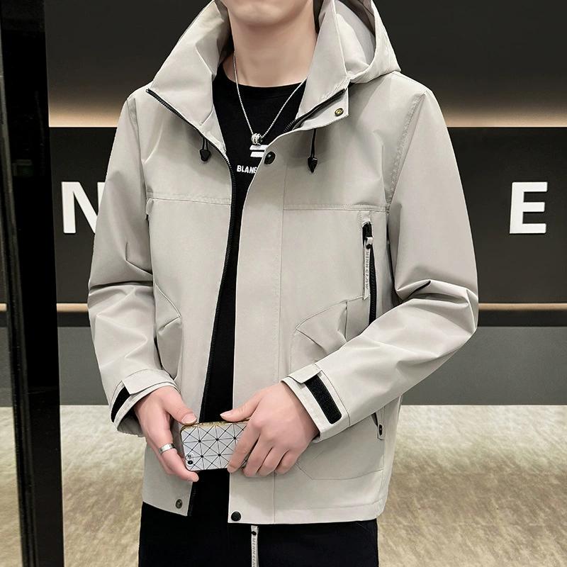 Мужская верхняя одежда Весна и осень Куртка мужская осень Весна и осень Ветровка мужская с капюшоном для мужчин