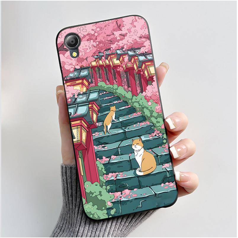 For Asus ZenFone Live (L1) ZA550KL Case Capa Cute Cartoon Printing Shell Coque Protective Cover Soft Silicone Black Phone Casing
