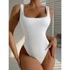 2025 Striped One Piece Swimsuit Women Sexy Strappy Swimwear Female Solid Bathers Bathing Swimming Swim Suit Beachwear