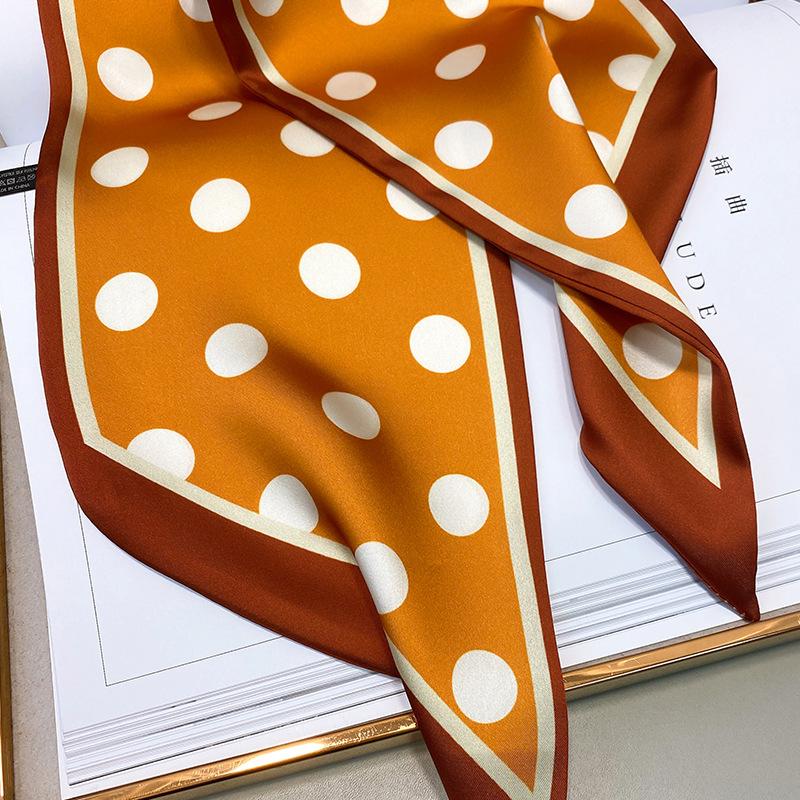 Fashion Point Silk Scarf Female Imitation Silk Spring and Summer Scarf Hair Band Decoration