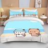Cartoon Cute Bear Microfibre Bedding Sets,Children'sBirthday Gift with Zip Room Decor Teenagers Adult Duvet Cover