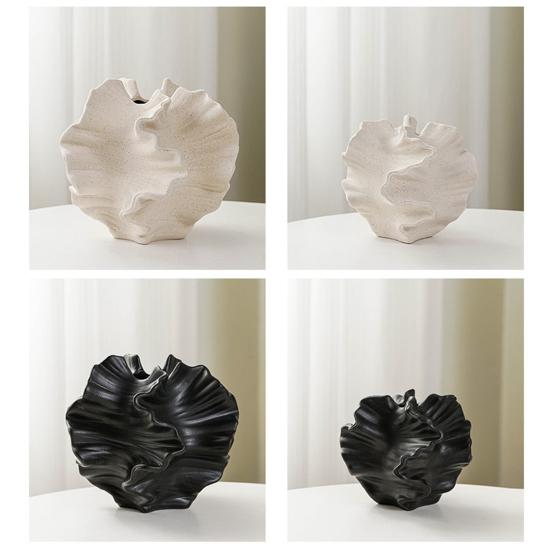 Богемская керамическая ваза в форме цветка, ваза в стиле пампас, минималистская настольная ваза в скандинавском стиле для каминной полки, обеденного стола, декора офисного стола