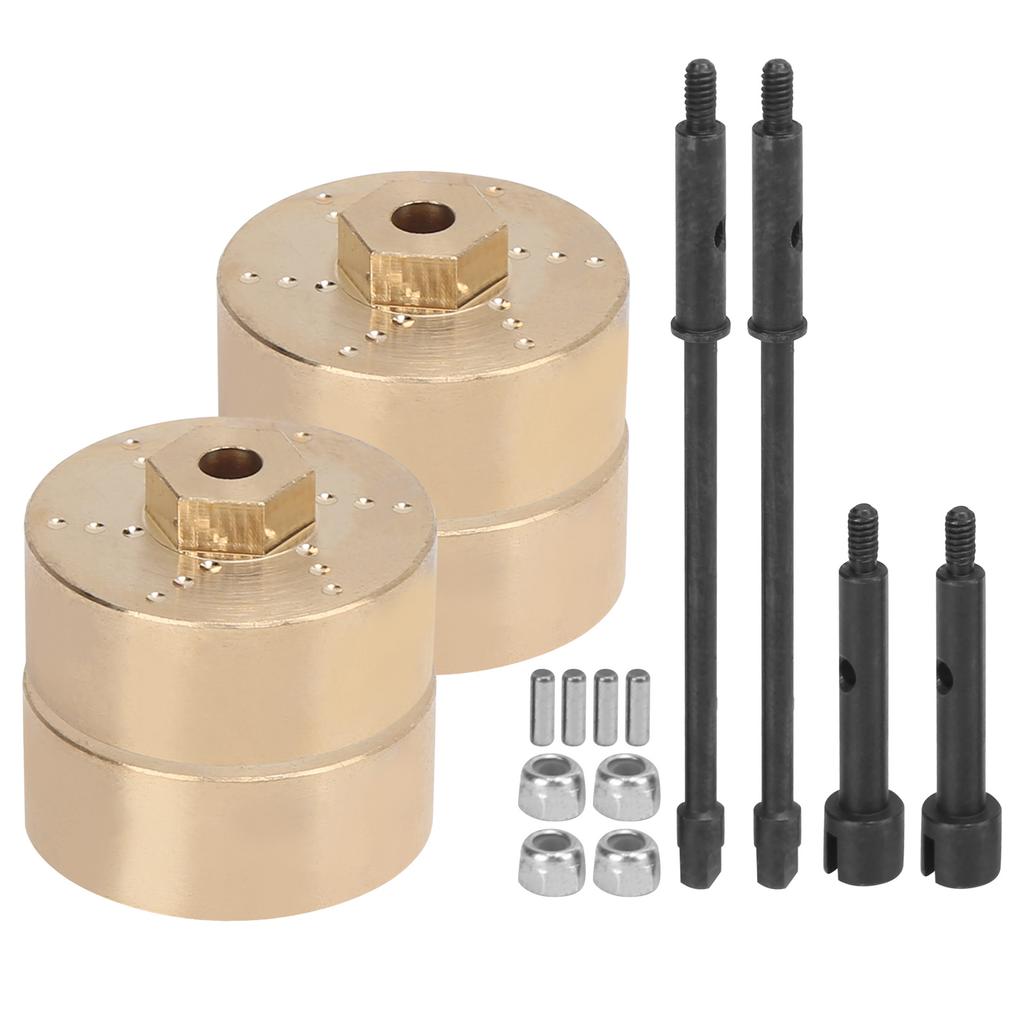 Durable Brass Counterweight Widened Axle Set for Axial SCX24 90081 124 RC Car Parts