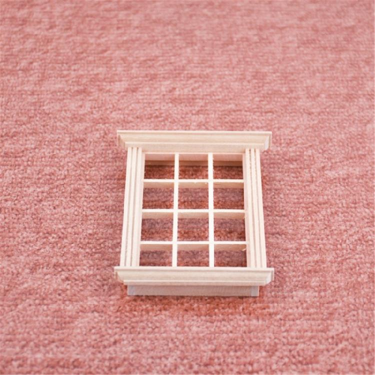 Multipurpose 4 Pieces Dollhouses Miniature Window 1 12 Scale Sturdy Wood Child Models for Home Display Solution