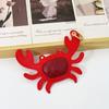 Cute Pu Crab Keychain Summer Bag Charm Multi-color Pu Leather Lobster Pendant  Bag Ornament