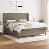 3131445 vidaXL Divan Bed with Mattress Taupe 160x200 Cm Fabric