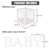 Коробки для малыша с буквами для Baby Shower 4 шт. Прозрачные коробки-шары Знак для малыша Прозрачные украшения для Baby Shower Блочные коробки