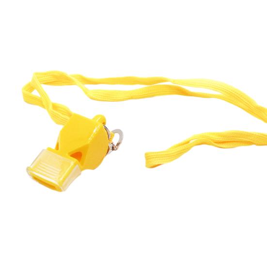 Свисток с шнурком и ручкой для рта. Пластиковый спортивный свисток. Громкий четкий звук. Свисток для тренеров, судей, тренировок, кемпинга, выживания в чрезвычайных ситуациях.