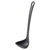Easy-Scooping Ladle, Medium (Clam Shape/Gently Fits Curves), Silicone Ladle, Kitchen Utensil, Dark Gray, K800DGY