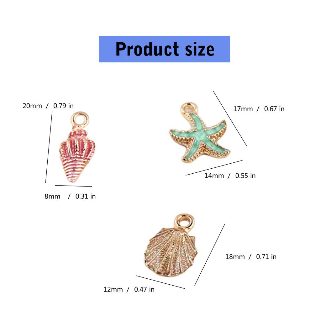 Подвеска из сплава в виде раковины, морской звезды для браслетов, ожерелий и брелоков, аксессуары на пляжную тематику, ювелирная фурнитура