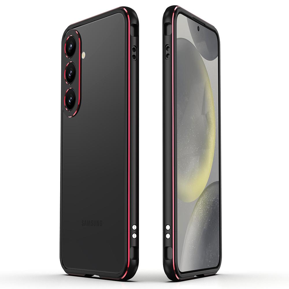 Бампер для Samsung Galaxy S24+ Металлическая рамка Конструкция без задней панели Чехол для телефона с защитой объектива камеры