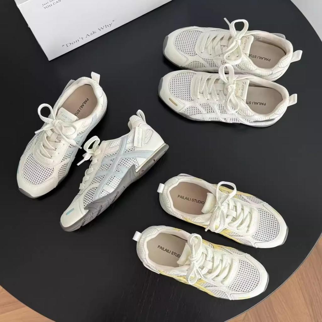 Shoes Women's Summer Thin-soled Casual Sports Shoes 2025 New Fashion Versatile Mesh Breathable German Training Shoes Women's Shoes