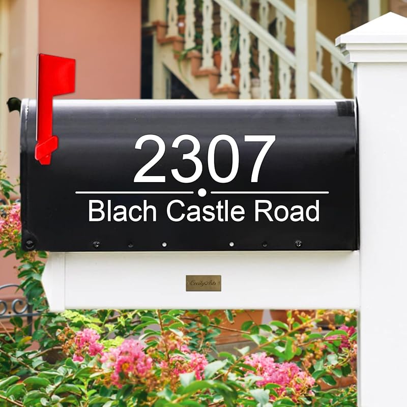 Индивидуальный номер почтового ящика, светоотражающие современные номера почтовых ящиков для улицы, виниловая наклейка с адресом улицы, самоклеящиеся номера, индивидуальный выбор цветов