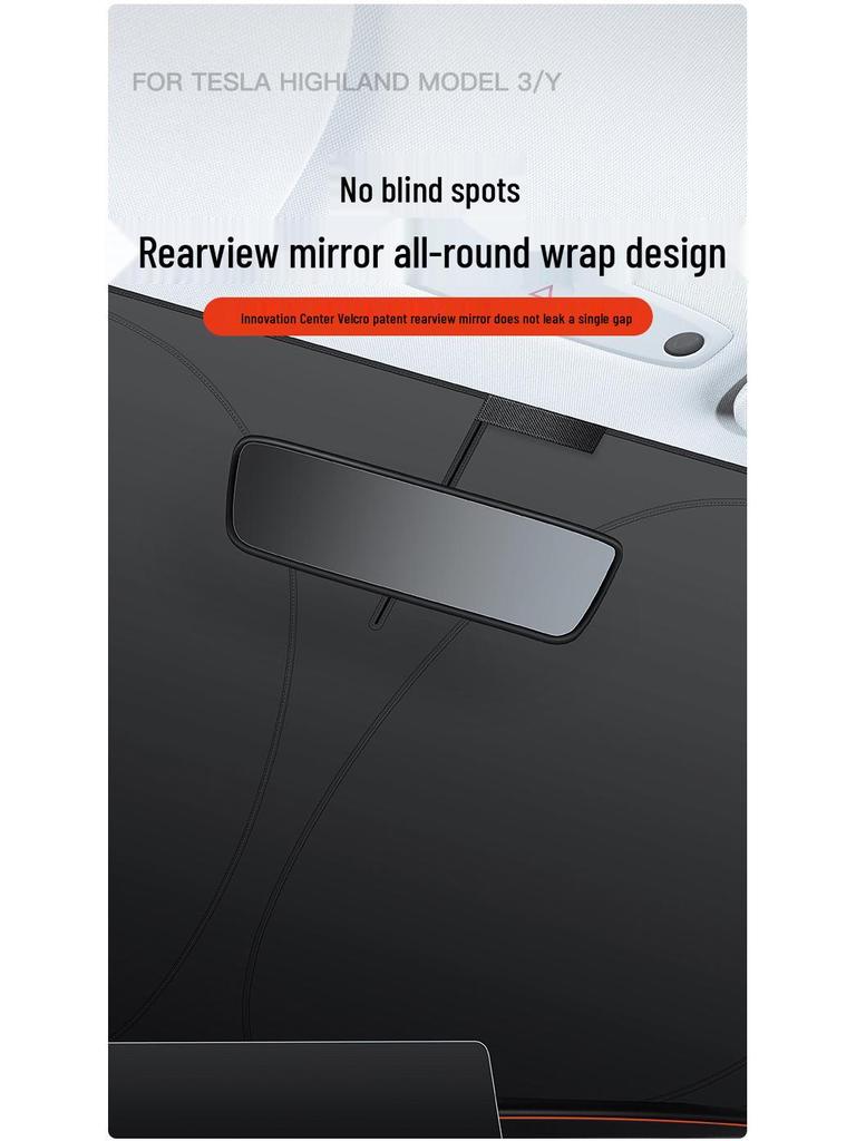 Tesla Model 3/Y Camping Privacy Sunshade with Suction Cups - Opaque, Anti-Peeping Side Panel