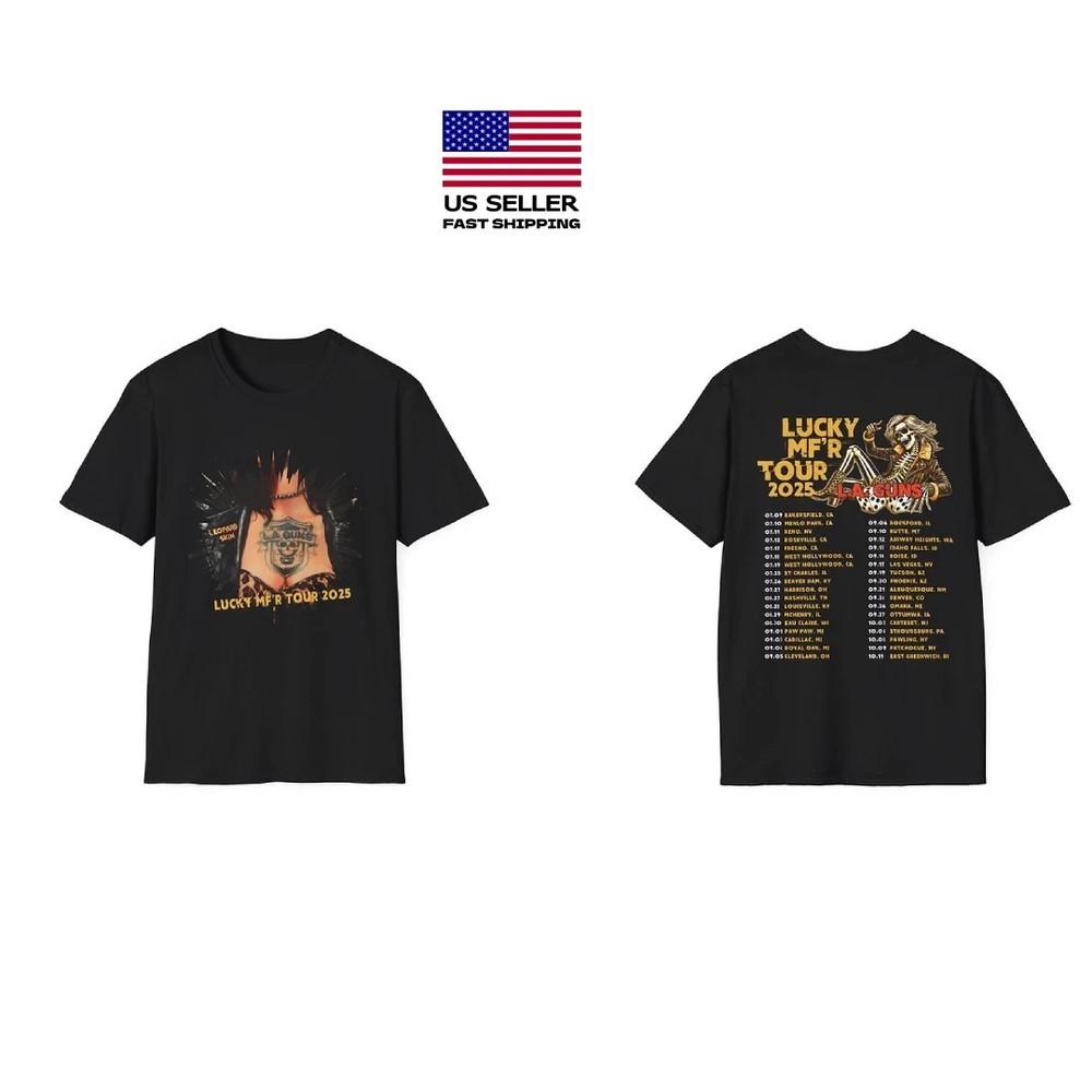 Hot L.A. Guns Lucky MF 2025 TOUR Reprinted Full Size S-5XL Unisex T-Shirt