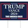2024 Yard Sign With H-Stakes - Double Sided 18x12 Inch , Placard Voted For Signs Triggering Signs Decoration Outdoor Yard