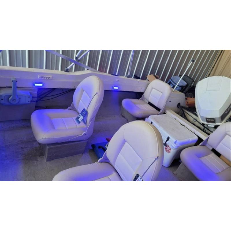 2 шт. Синие светодиодные водонепроницаемые транцевые огни Морские подводные лампы из нержавеющей стали