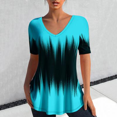 Новая футболка с 3D-принтом на поясе, женская футболка с v-образным вырезом и короткими рукавами, спортивный укороченный топ S-8XL