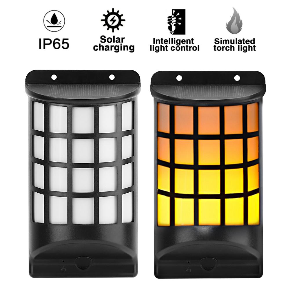 Солнечные мерцающие огни факела IP65 водонепроницаемые светодиоды уличный декор настенный светильник