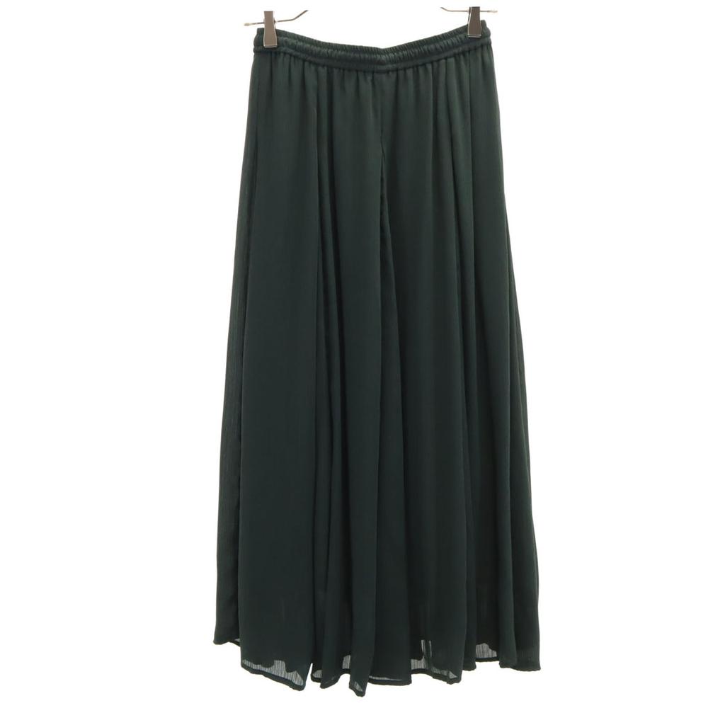 Nano Universe Long Length Pleated Skirt F Deep Green Women Used