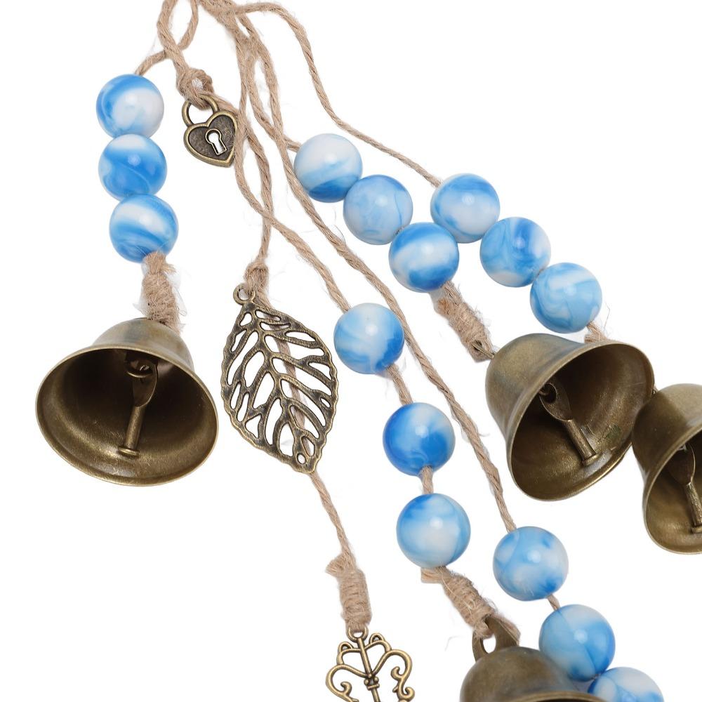 2pcs Handmade Door Hanging Bell Wood Beads Wind Chimes Decorative Witch Bells Home Room Decor