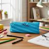 Large Capacity Canvas Pencil Case Creative Monster Design For Students Durable Portable Lightweight Pencil Case