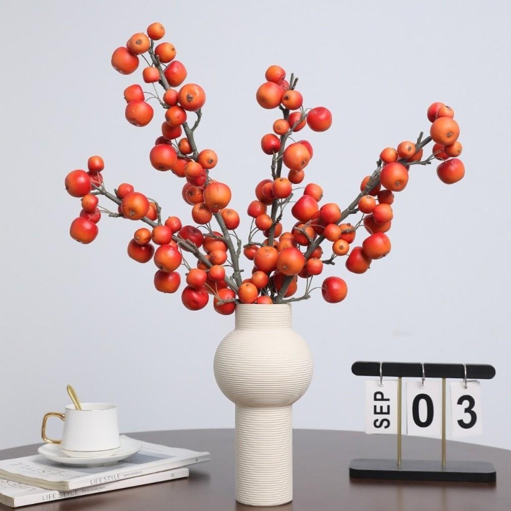 30 Heads Artificial Fruit Branch Small Fruit Fake Plants Living Room Decoration