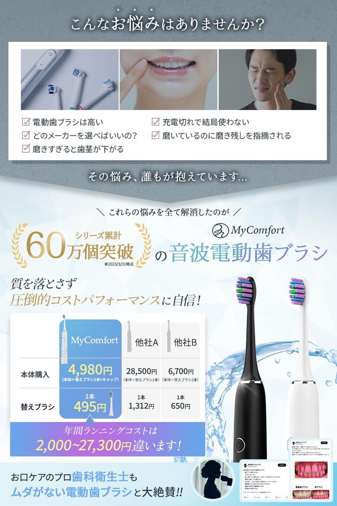 С помощью комфорта чистки зубов x областей с помощью электрического струйного ирригатора полости рта x с зарядкой MyComfort Sonic Sonic электрическая полость день рождения Уважение к