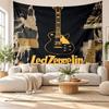 Настенный гобелен Led Zeppelin, Мягкая тканевая настенная подвеска, Декоративный фон для спальни, Настенное искусство для дома