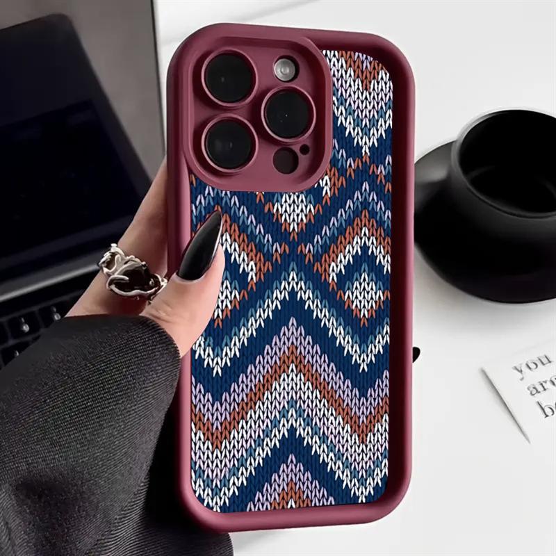 Чехол для телефона с узором в богемном стиле (свитер) для iPhone 16 15 14 13 12 11 Pro Max X XS XR 7 8 Plus, модный противоударный задний чехол