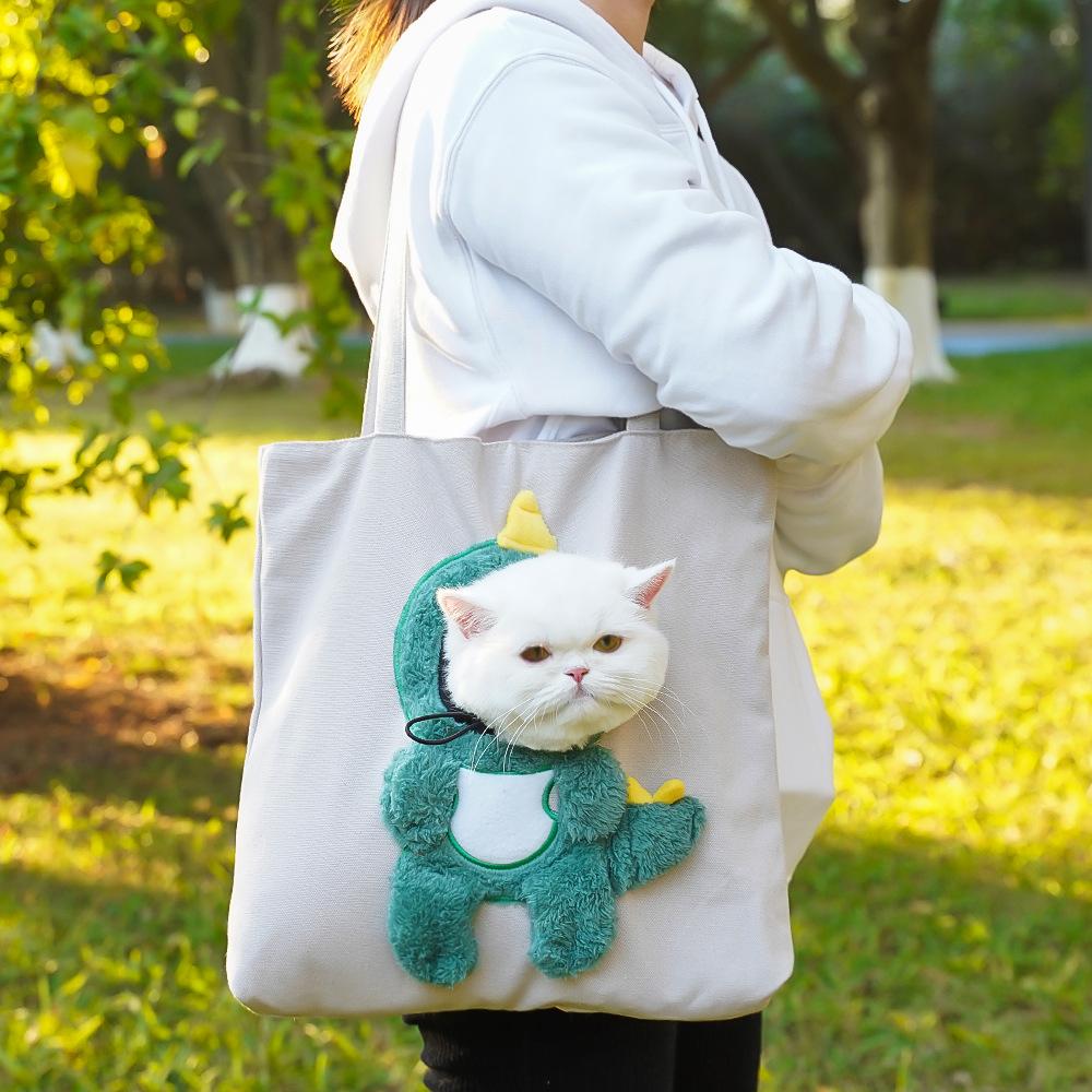 Pet Out Bag Cat Bag Crossbody Portable Cat Bag Small Dog Shoulder Bag Supplies Cartoon