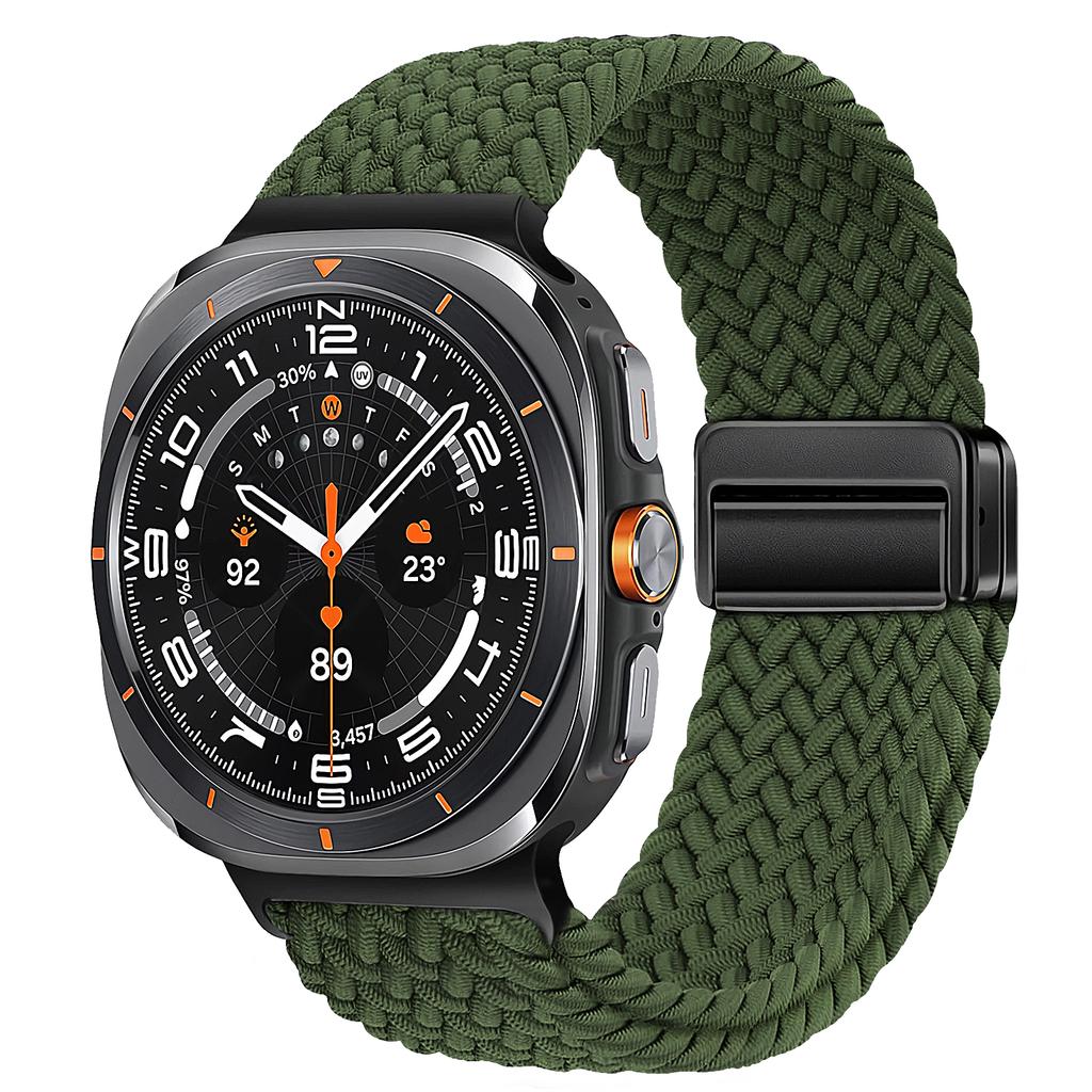 Плетеные ремешки для Samsung Galaxy Watch Ultra 47 мм, магнитный спортивный браслет, ремешок Galaxy Watch 7 Ultra