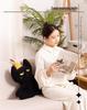 Черно-белая плюшевая подушка-кошка Коко - милая подушка-котенок и спинка для дивана