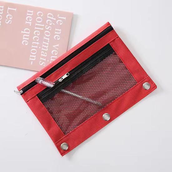 Сумка-карандаш большой емкости с сетчатыми окнами на молнии, сумка для хранения канцелярских принадлежностей, сумка для карандашей для дома, школы