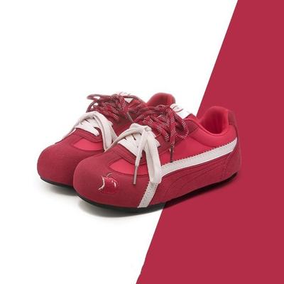 Корейская версия модных универсальных цветов, немецкие тренировочные кроссовки, женские 2025, новые, на двойной шнуровке, на плоской подошве, спортивные и повседневные Forrest