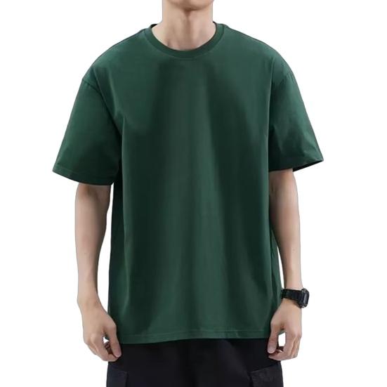 Men Solid Color T-Shirt Round Neck Short Sleeve Summer Tee Casual Loose Fit Tee Shirt for Daily Life Parties Street Beachwear