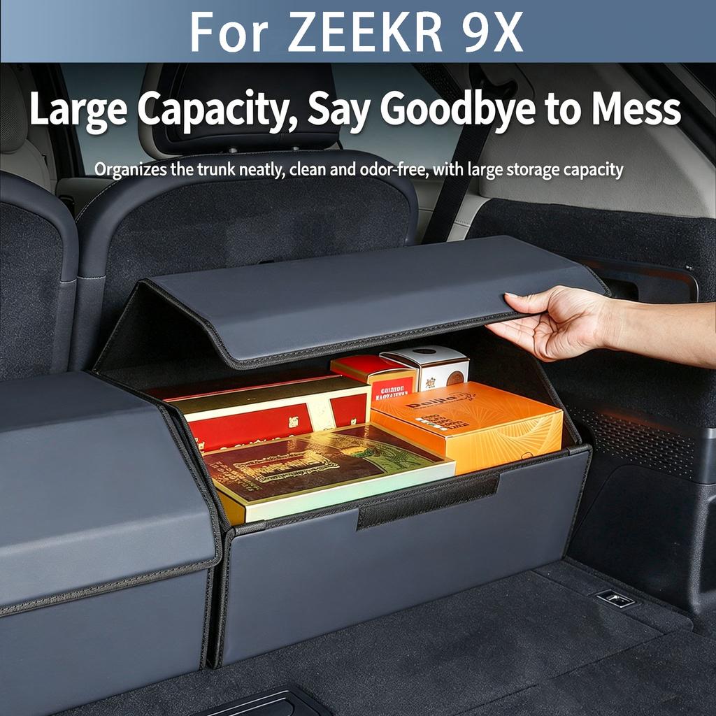 Для ZEEKR 9X Ящик для хранения в багажнике, Автомобильный органайзер, Ящик для хранения в задней двери, Органайзер для аксессуаров автомобиля