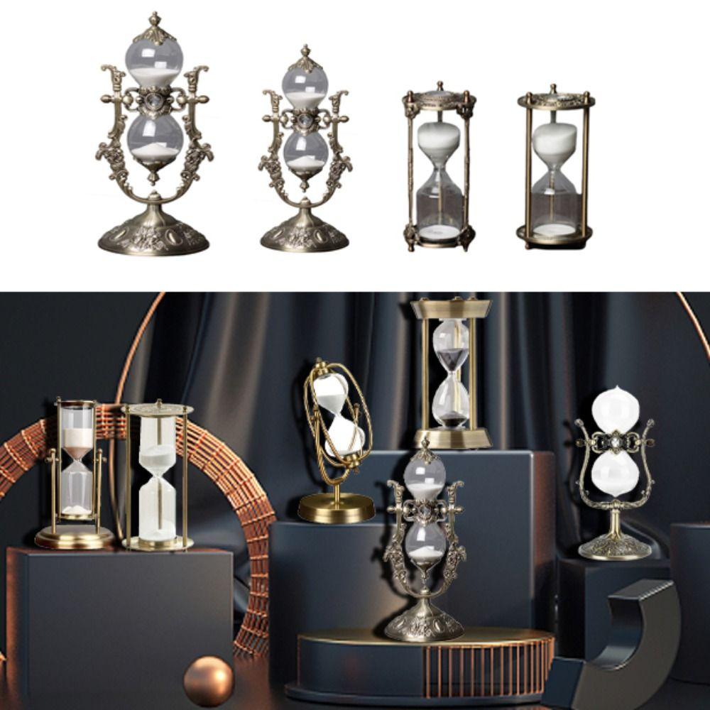 15/30 Minutes Hourglass Timer Golden Sand Clock Crafts Home Ornament  Office Desktop