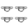 4 Pack Oval Hammock Hanging Pad Eye Plate Wall Mounting Stainless Steel Sun Sail Ceiling Hook Plate Kits