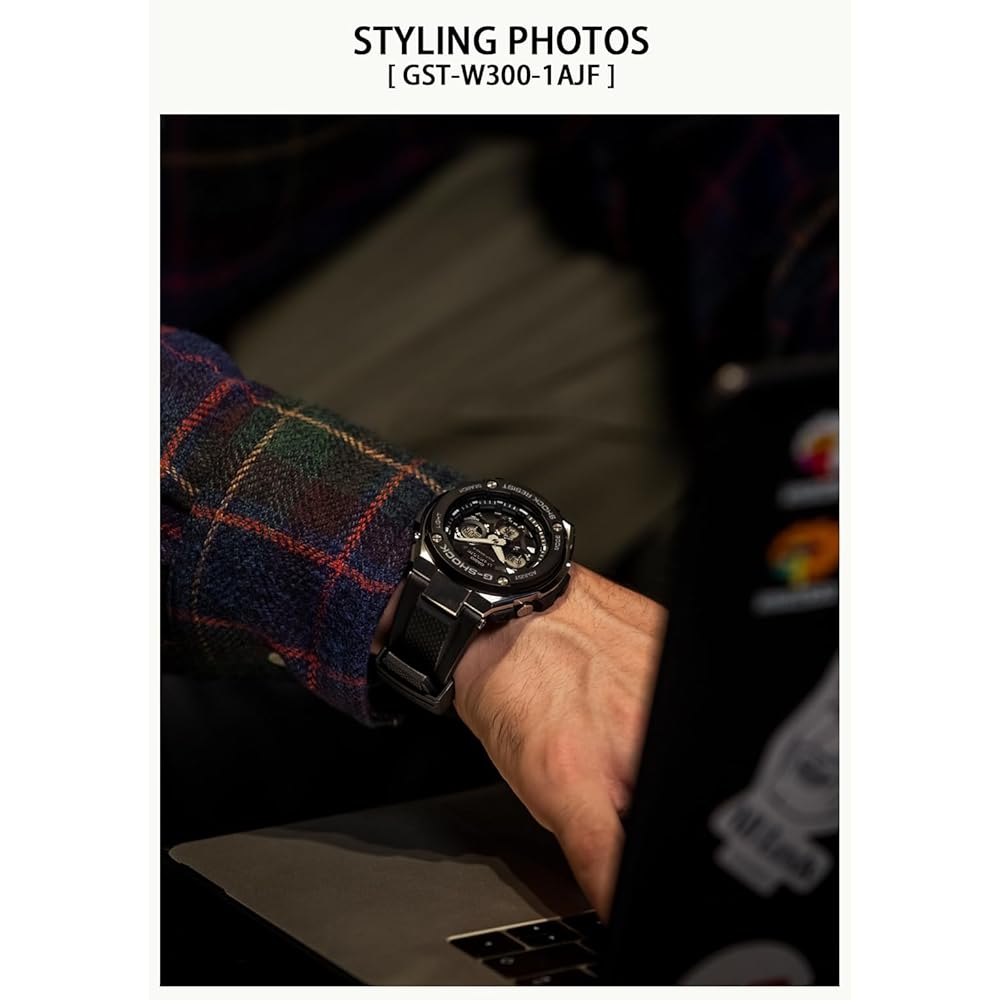 [Casio] Часы G-Shock [Оригинальный отечественный продукт] G-STEEL Radio Solar GST-W300G-1A1JF мужские черные