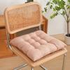 Seat Cushion with High Elasticity Thick Filling Anti-Slip Design Square Solid Color Style Chair Cushion Autumn Winter Chair Pad