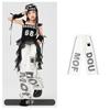Girls Hip Hop Jazz Dance Performance Outfit Streetwear Stage Costume Kids 8 Years Black Crop Top White Printed Pants